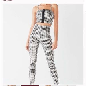 I.AM.GIA Miller Gingham Skinny Zipper Pant.
